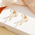 thumbnail image 3 of Bow earrings, women's gold and silver bow earrings, women's bow jewelry, 3 of 7