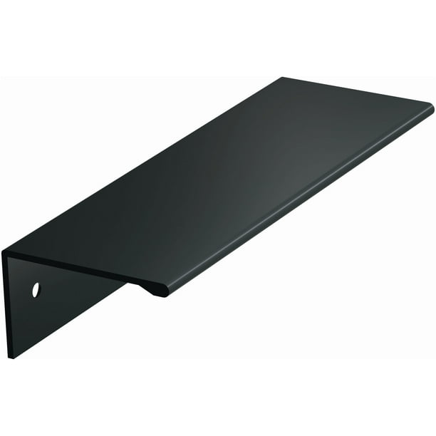 Edge Pull 33/4 in (96 mm) CentertoCenter Matte Black Pull