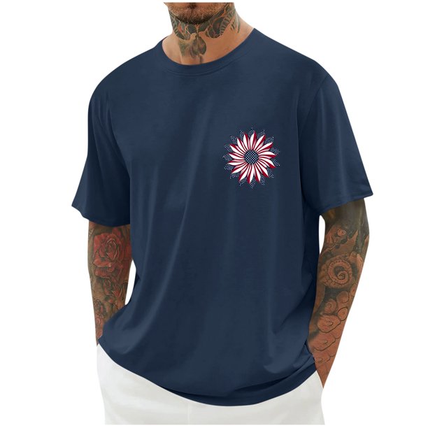 Tops para hombre, blusas y camisas de cuello redondo y manga corta para hombre, blusas casuales de cuello redondo con estampado de moda para hombre, blusas de cuello redondo y manga corta, camisas par