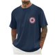 thumbnail image 1 of Tops para hombre, blusas y camisas de cuello redondo y manga corta para hombre, blusas casuales de cuello redondo con estampado de moda para hombre, blusas de cuello redondo y manga corta, camisas par, 1 of 5
