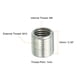 thumbnail image 2 of Adaptadores de rosca Uxcell M10 a M8, tuerca reductora de 10mm, conector de tubo roscado, paquete de 20, 2 of 5