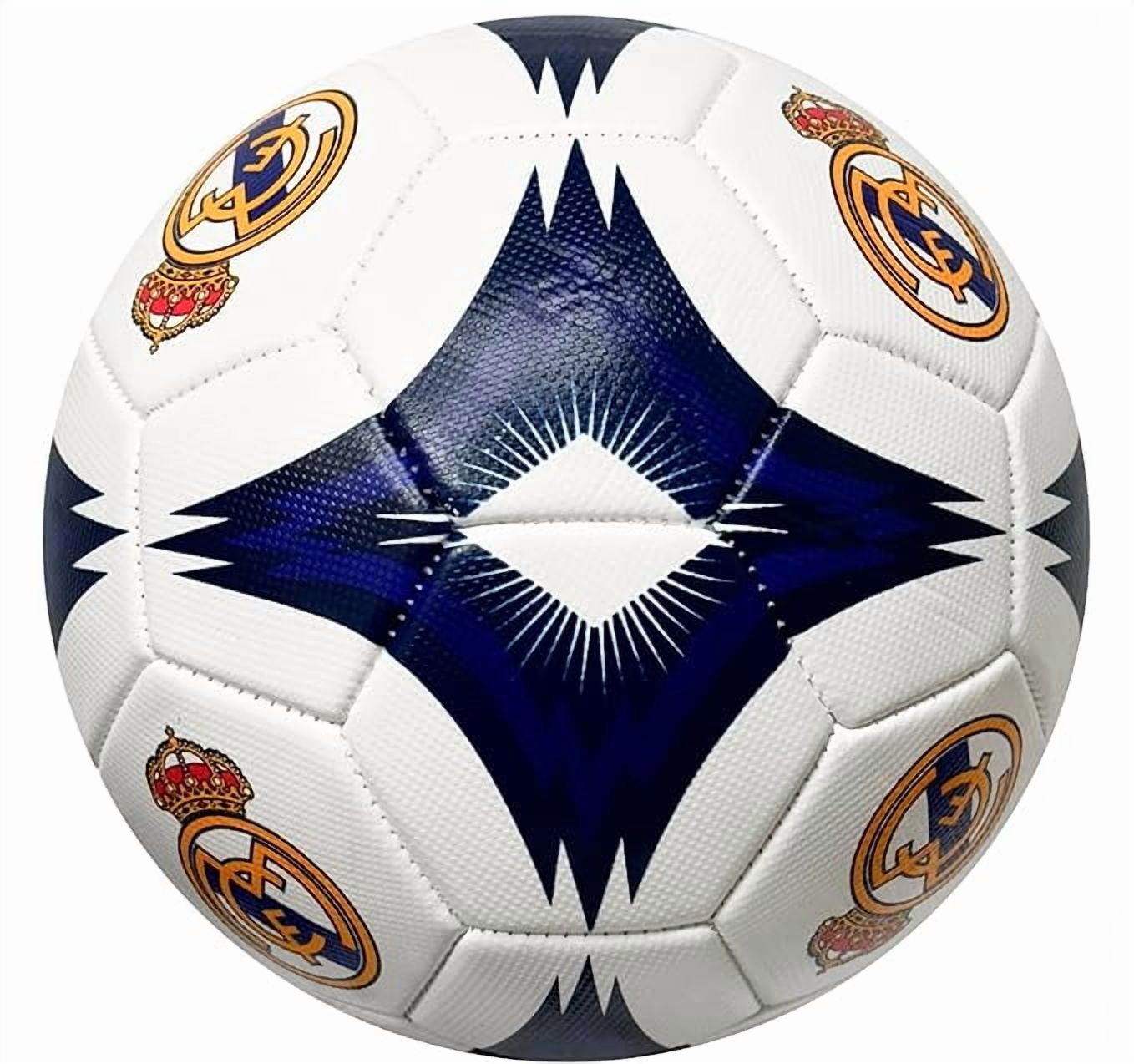 Icon Sports Real Madrid Soccer Ball, White/Blue Size 5