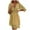 Yellow, variant on Odeerbi Dresses For Women 2025 Casual Dresses Trendy Autumn V-Neck Froral Print 3 4 Sleeve Mini Dress Purple