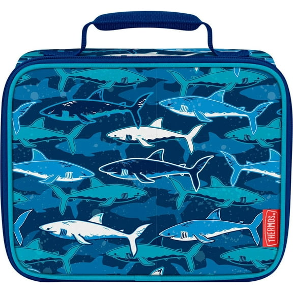 Sac à Lunch Isotherme à Compartiment Unique Thermos Pour Enfants Avec Doublure, Requins