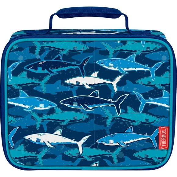 Thermos Kids Insulated Single Compartment Lunch Bag with Liner, Sharks