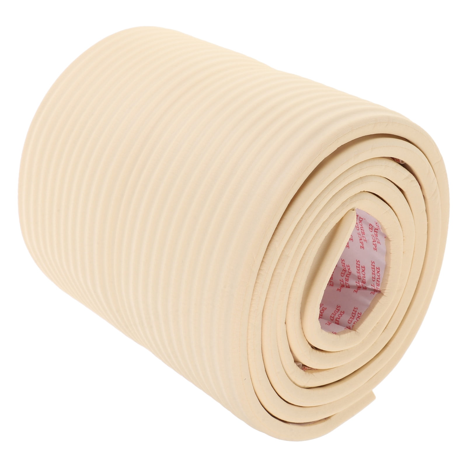 Flexible Adhesive Wall Molding Trim Strip with Peel and Stick Rubber Edge Guard, Corner Protector for Home, Office, Commercial Use, Beige 2pcs