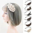 thumbnail image 1 of Jiaroswwei Elastic Non-slip Girls Headband Headwear Rhinestone Leaves Decor Thin Hair Hoop Hair Accessories, 1 of 8