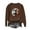 A06-Brown Plus Size Top, variant on yoeyez Halloween Sweatshirt for Women Oversized Ghosts Graphic Print Long Sleeve Sweatshirts Crewneck Casual Fall Pullover Tops Brown,S
