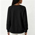 thumbnail image 5 of Lumistal Womens Sweatshirt Long Sleeve V Neck Lace Loose Fit Fall Pullover Tops Sweatshirts for Women Trendy Lightweight Tunic Top Spring Fall Outfits Black M, 5 of 6