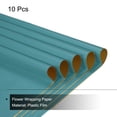 thumbnail image 3 of Unique Bargains Double Sided Color Flower Wrapping Paper Grey Blue+Gold 22.8'x22.8' Waterproof 10 Pack, 3 of 5