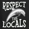 thumbnail image 6 of Wild Bobby Respect The Locals Save Our Oceans Dolphin Animal Lover Ladies Racerback Tank Top, Black, Small, 6 of 6