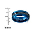 thumbnail image 4 of Tungsten Men's Eternity Princess Ring Two-Tone Wedding Band 8MM, 4 of 4