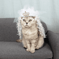 thumbnail image 5 of Velo de boda para mascotas, tocado de flores para novia, para perros, gatos, bodas, fiestas, accesorios para el cabello para perros pequeños, medianos y grandes, 5 of 5