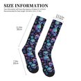 thumbnail image 2 of Compression Socks For Women And Men - Skull Pink Flower Blue Compression Socks Circulation For Workout, 2 of 2