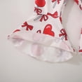 thumbnail image 4 of NOLDARES Baby Girl Clothes Newborn Infant Fall Winter Outifts Ribbed Ruffle Long Sleeve Romper Pant Outfit Set 3pcs 0-24 Months(Red,0-3 M), 4 of 9