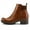 Rufous, variant on Pennysue Women's Ankle Boots Platform Lug Sole Chunky Heel Black Chelsea Booties with Side Zipper Size 7