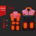 thumbnail image 4 of Unisex Casual Cremallera Dual Control Eleve Area Patchwork Heat Calefacción Chaleco Carga USB Pompotops  oipoqjl51901, 4 of 9