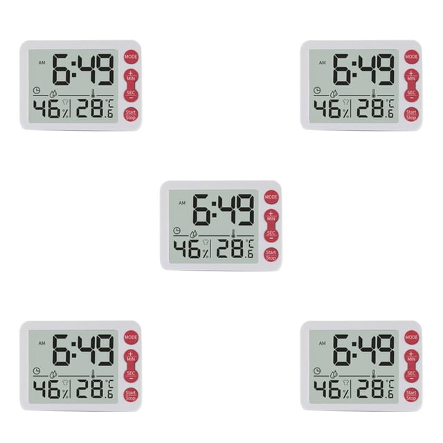 Bewildely Alarma digital de escritorio Función de memoria LED Acrílico Pantalla Cable Proyector de energía Reloj Dormitorio interior Type2 NO2