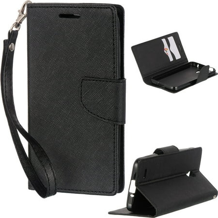 Alcatel One Touch Conquest Diary Wallet Black Black
