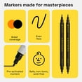 thumbnail image 4 of ARTISTRO 2 Black Dual-Tip Fabric Markers - Fabric Decorating Kit - Permanent for Clothes - Acrylic Paint Pens for Sneakers, Bags, Shoes, Textile, Canvas, Sewing, Craft, DIY - Brush and Fine Tip, 4 of 7