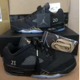 thumbnail image 1 of Ni - ke Ni - ke Air Jordan 5 Low Retro 8 WINGS Heritage Class 2020 2021 WF Black Gold NWB, 1 of 5