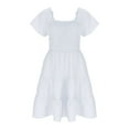 thumbnail image 5 of CHEEREAM Girls Summer Dress Tween Boho Casual Smocked Swing Flowy Ruffle Midi Dresses with Pockets, 5 of 7