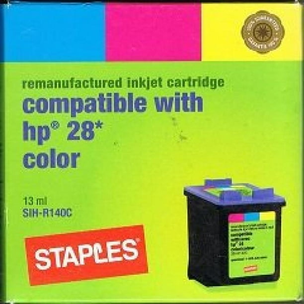 HP Color 28 Staples Remanufactured Ink Cartridge Compatible Walmart