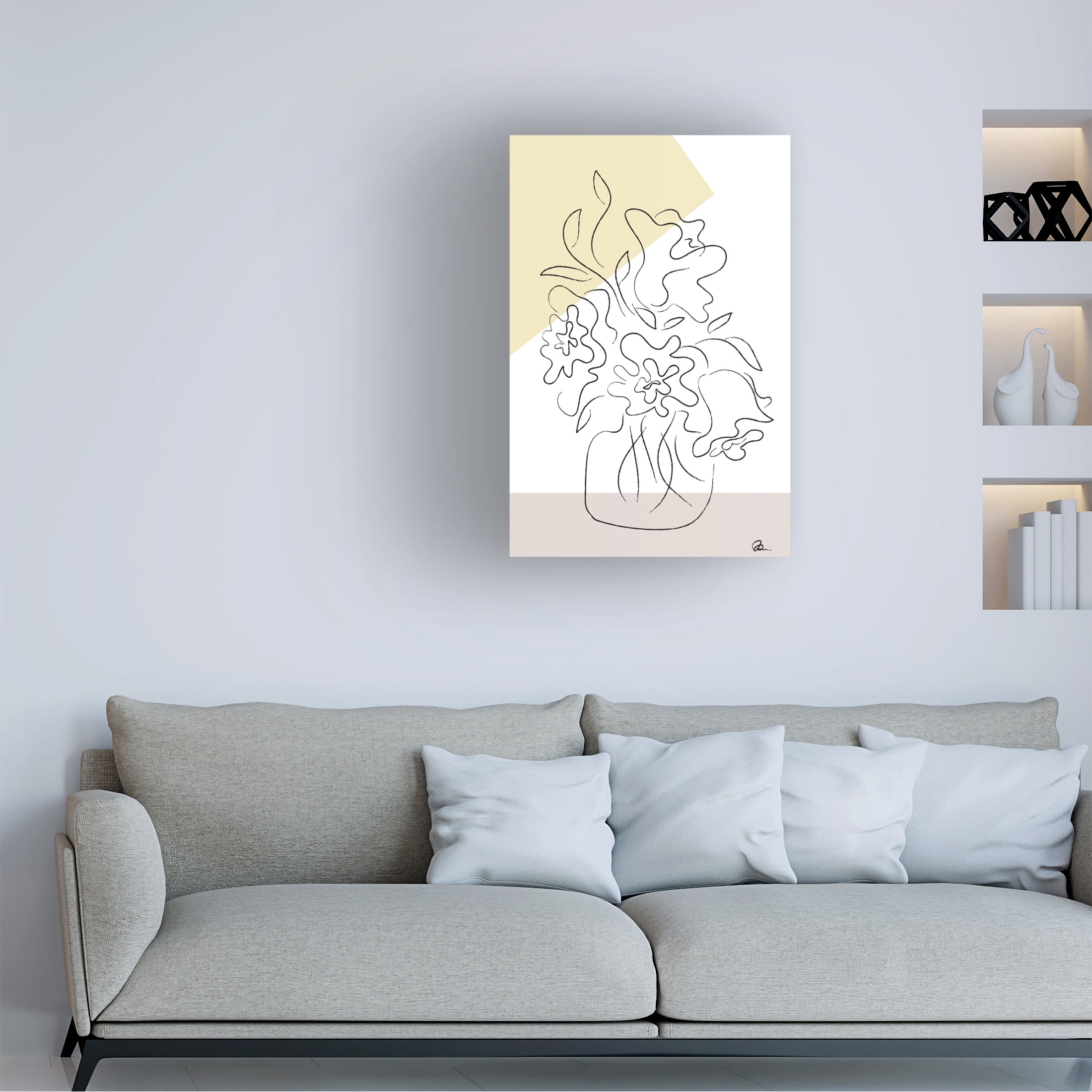 Trademark Fine Art Pictufy Studio Flower Bouquet Modern Canvas Wall Art