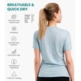 thumbnail image 3 of Merino.tech Women's Short Sleeve T-Shirt - 𝗕𝗿𝗲𝗮𝘁𝗵𝗮𝗯𝗹𝗲 Merino Wool Tee, XL - Iceberg, 3 of 10