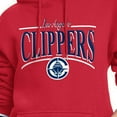 thumbnail image 3 of Women's Starter Red LA Clippers Arch Stripe Fleece Hoodie, 3 of 3