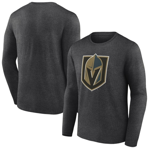 Men's Charcoal Vegas Golden Knights Primary Logo Long Sleeve T-Shirt