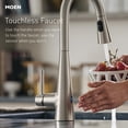 thumbnail image 3 of Moen Sleek Black Stainless One-Handle Touchless High Arc Pulldown Kitchen Faucet, Modern Spring Kitchen Sink Faucet with Pulldown Sprayer Head and Wave Motion Sensor, 5925EWBLS, 3 of 9