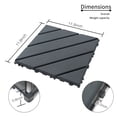 thumbnail image 5 of Danolapsi Patio Interlocking Deck Tiles, 44 Pack Plastic Floor Decking Tiles, 12"x12" All Weather Waterproof Outdoor Patio Interlocking Floor Tile For Balcony, 5 of 9