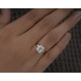 thumbnail image 5 of Cora Jewellery 2.5CT Radiant Moissanite Solitaire Engagement Ring For Women, 14K Rose Gold, 5 of 6