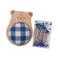 thumbnail image 2 of Alfiletero con base de madera de 100 alfileres, accesorios para herramientas de costura para el hogar Set C, 2 of 9