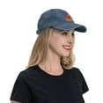 thumbnail image 4 of DouZhe Adjustable Washed Cotton Baseball Cap - Funny Humor Warning Prints Vintage Dad Hat Unisex Sports Caps (Blue), 4 of 6