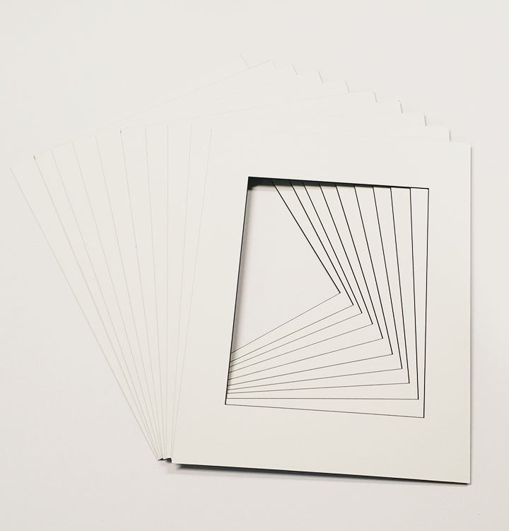 12x16 White Picture Mats with White Core for 11x14 Pictures Fits 12x16 Frame