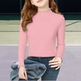 thumbnail image 2 of XXWXYD Girl’s Basic Long Sleeve Mock Neck Top, Solid Color Casual Plus Size Shirts, Slim Fit Half Turtleneck Blouse, 2 of 6