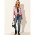 thumbnail image 3 of Chaqueta de Bombardero Allegra K Brillante Holográfica Con Capucha Rosa sucio L, 3 of 6