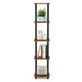 thumbnail image 4 of Furinno 99132LC/BK Turn-N-Tube 5-Tier Corner Square Rack Display Shelf, Light Cherry/Black, 4 of 5