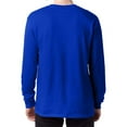 thumbnail image 4 of Hanes Essential-T Men's Long Sleeve T-Shirt, Crewneck, Classic Fit Cotton Tee, Athletic Royal, 2XL, 4 of 5