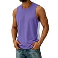 thumbnail image 3 of srobpty Mens Summer Multi Color Sleeveless Round Neck Tank Tops Stretchy Breathable for Sports Daily Activities, 3 of 5