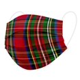 thumbnail image 2 of WeCare Disposable Face Mask, 3-Ply with Ear Loop (50 Individually Wrapped) - Red Plaid, 2 of 8