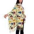 thumbnail image 4 of Honeii Different Kind Of Guitars Print Scarf Oversized Scarf Tassel Fall Winter Thick Scarf Warm Shawl Women,Women's Scarves & Wraps, 4 of 8