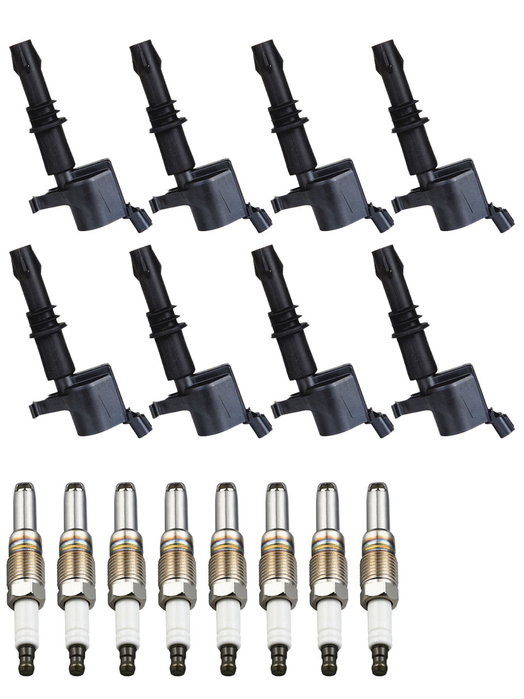 Set of 8 ISA Brand Ignition Coil and Spark Plug Compatible with 2008