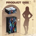 thumbnail image 3 of Stained Glass Style Dresser for Bedroom with 4 Storage Drawers Vibrant Butterflies Flowers Dressers Chest of Drawers Steel Framed Fabric Closet Organizers for Nursery Entryway Housewarming Gift, 3 of 8