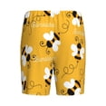 thumbnail image 2 of Lsque Cute Bee Butterfly Yelllow Mens Sleep Pajama Shorts,Short Pajama Pants, Cotton Ultra-Soft Knit-Medium, 2 of 9