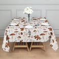 thumbnail image 3 of Fall Mushrooms Leaves Pattern Square Tablecloth,Waterproof Square Table Cover,Wipeable Spillproof Washable Table Cover for Home Kitchen Party Decor 42"X42"(107x107cm), 3 of 6