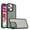 Black, variant on For iPhone 13/14 Polished Oil Thick Acrylic Metal Button Hybrid Case Cover - Beige