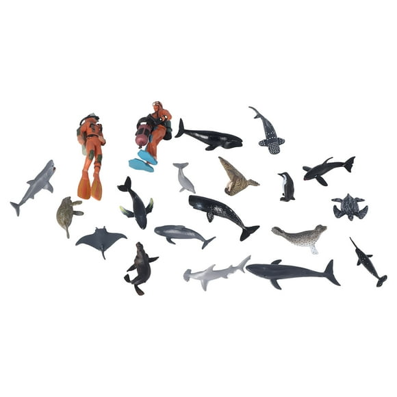 Modelo de figuras marinas, 20 piezas Figuras de animales marinos Figuras marinas Modelo de decoración Figuras de animales marinos Modelo Claridad notable